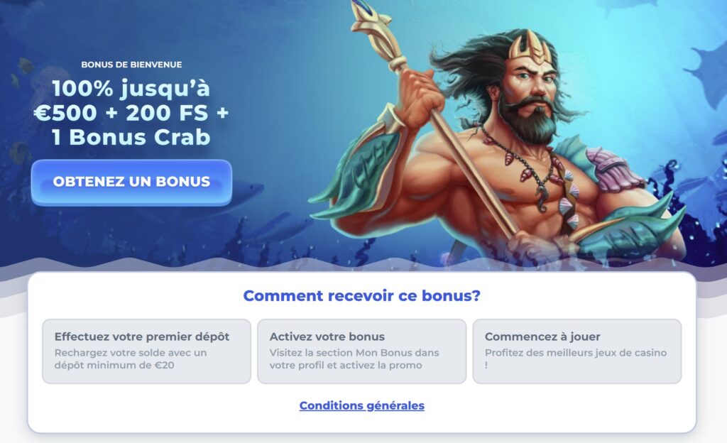 bonus de bienvenue posido casino